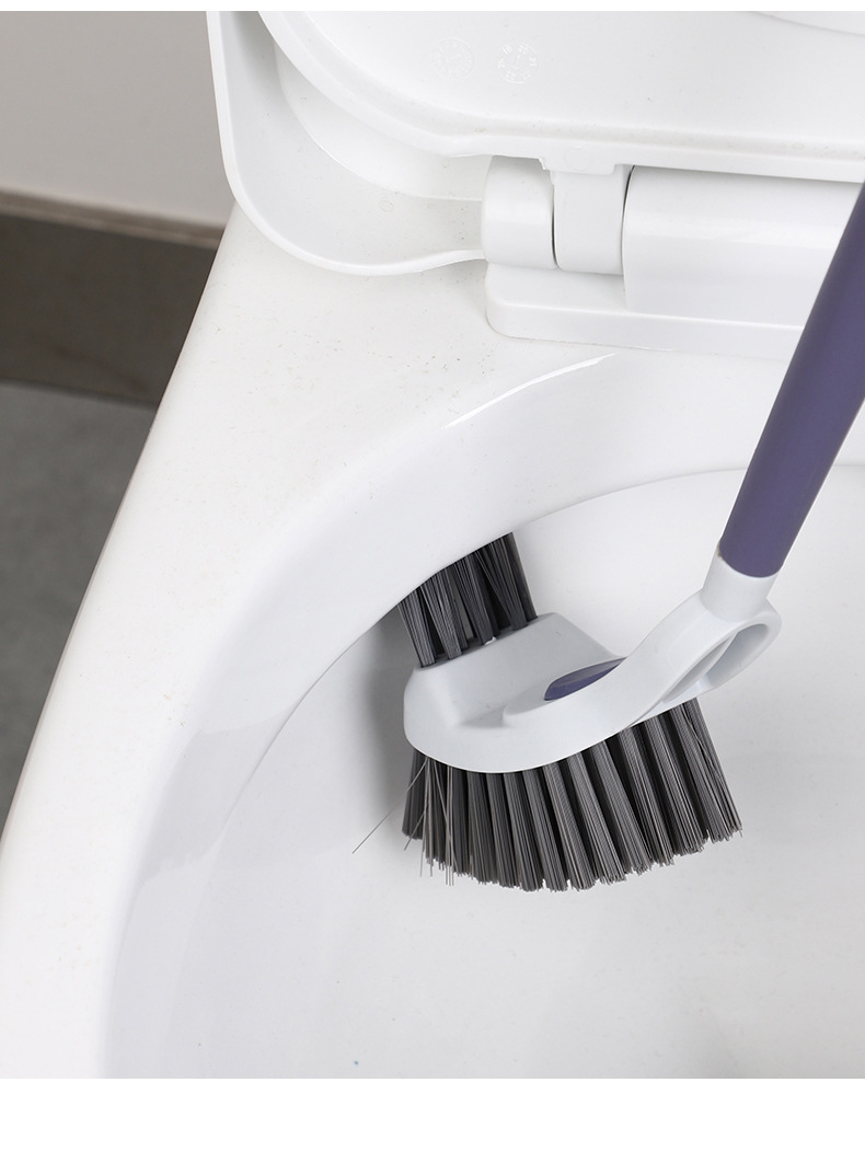 Double-sided Toilet Brush With Extended Handle For Bathroom_voghion.com