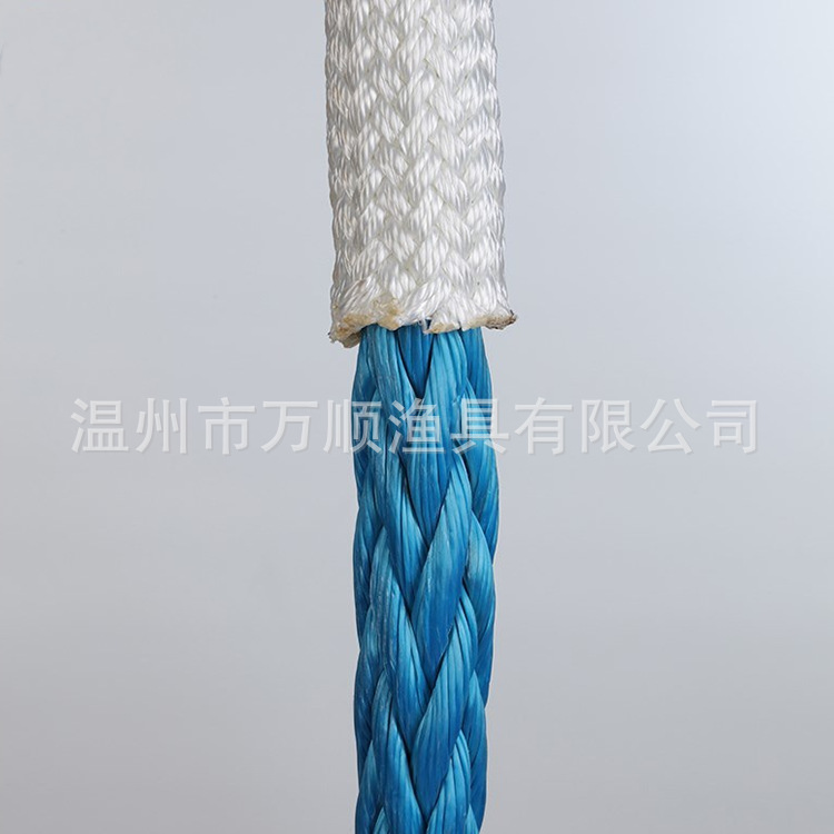 聚酯外罩 12 股合成UHMWPE/Hmpe Hmwpe 尼龙船用拖缆用于海上系泊