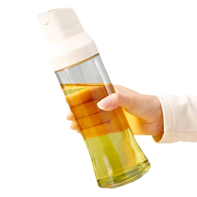 Olla para aceite con apertura y cierre automáticos, juego antiadherente de calidad alimentaria, botellas transparentes para aceite, sal y vinagre para cocina doméstica, antibacterianas y resistentes a la humedad.