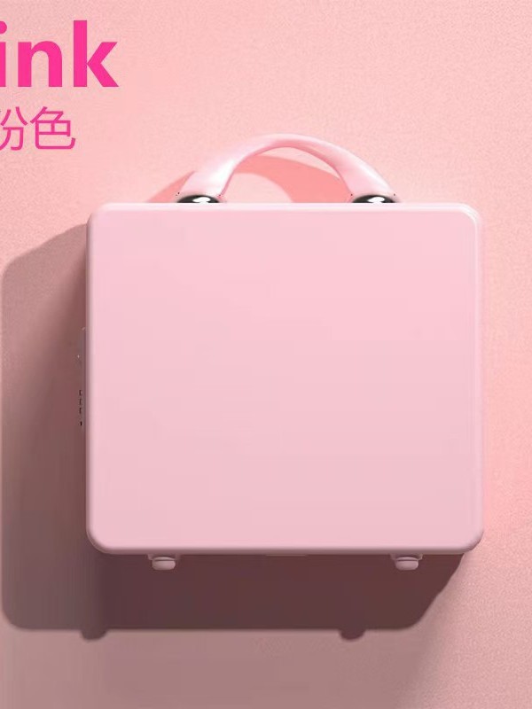 Caja de regalo de mano, mini maleta, caja de contraseña, cremallera impermeable, maleta pequeña de 14 pulgadas, estuche cosmético con impresión de logotipo