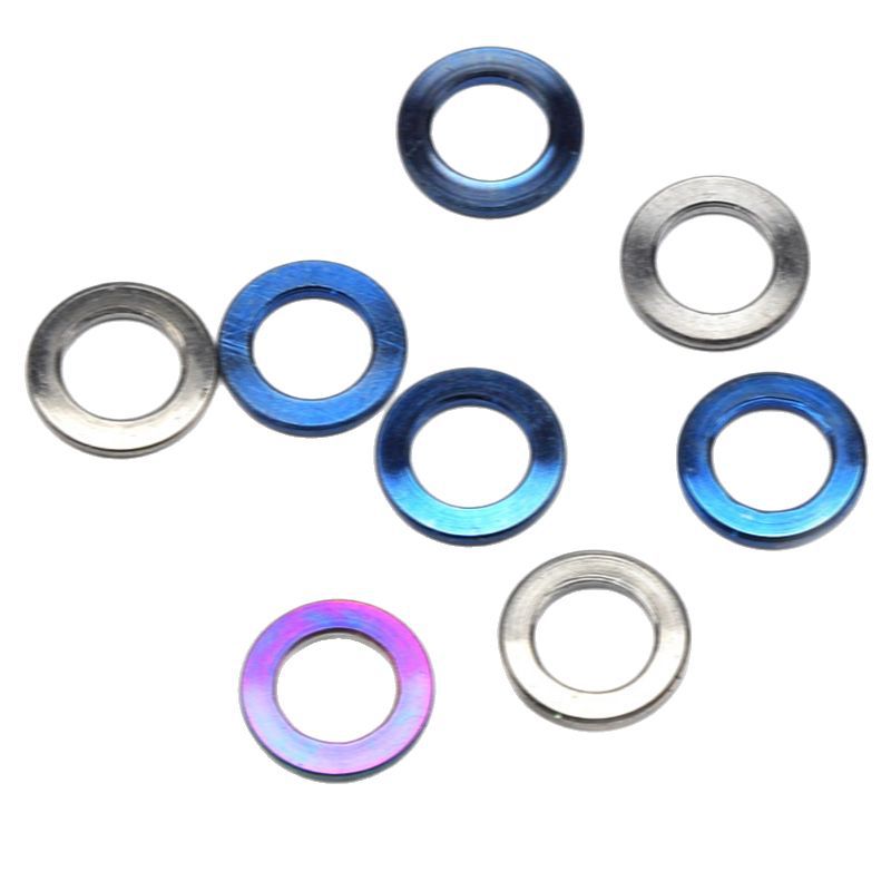 チタン合金フラットガスケットm5/m6マウンテンバイク道路tc4カラーチタンガスケットチタンマットチタンワッシャー