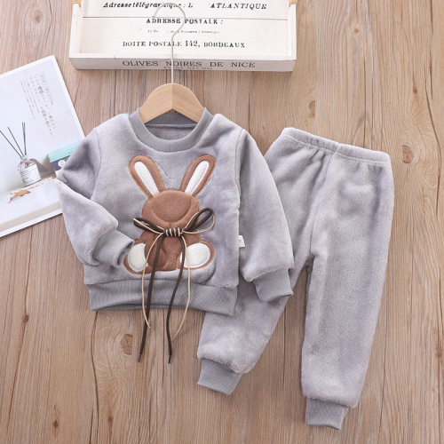  Autumn Children's Clothing Kids Clothes Baby Pajamas Bunny Girl Children's Autumn Outfits Boy Children's Set Autumn Homecoming Clothes