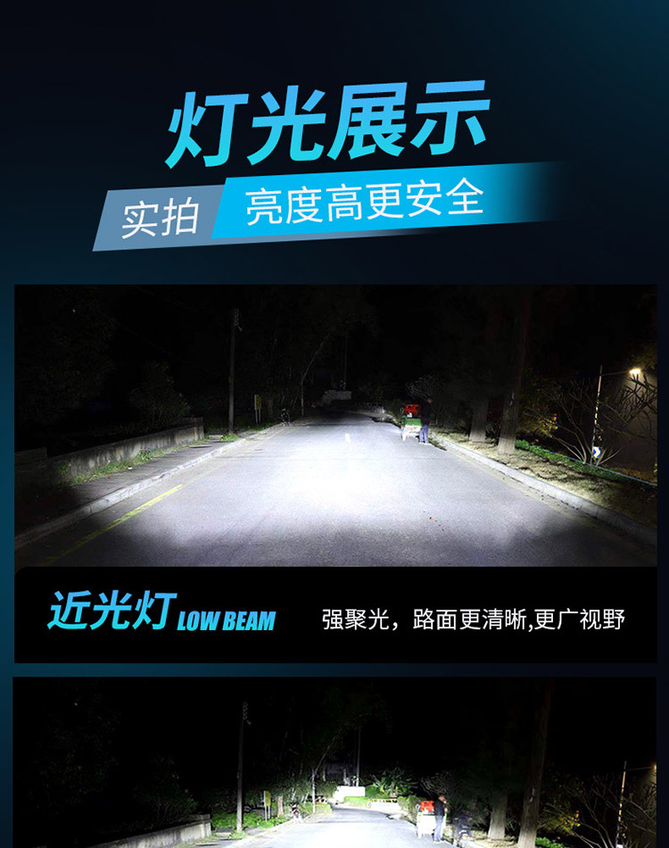 Cross-Border Led Car Headlight H1 Bulb H7 Super Bright H4 Far and Near Integrated 9005 Modified 9012 Car Light H11 Strong Light