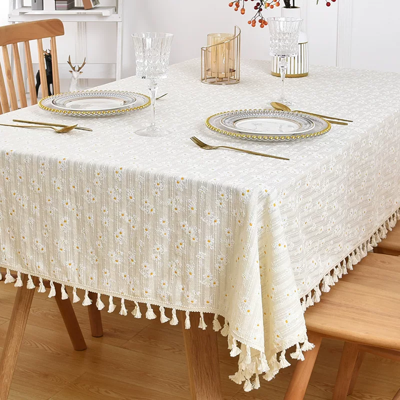 Оптовая ткань с рисунком цветка на столовые изделия Ins Wind, пикник, поле, фоновая ткань, кафедра иDorm, декоративная ткань