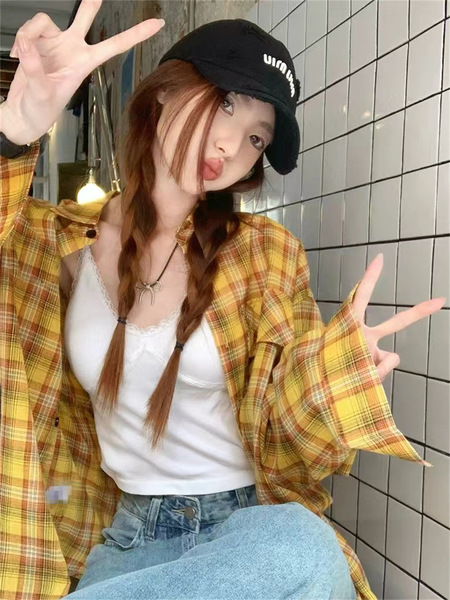 Retro yellow summer shirt