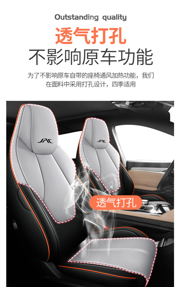 2025 120km Enjoy PRO JAC QX New Energy Car Seat Cover Full Set