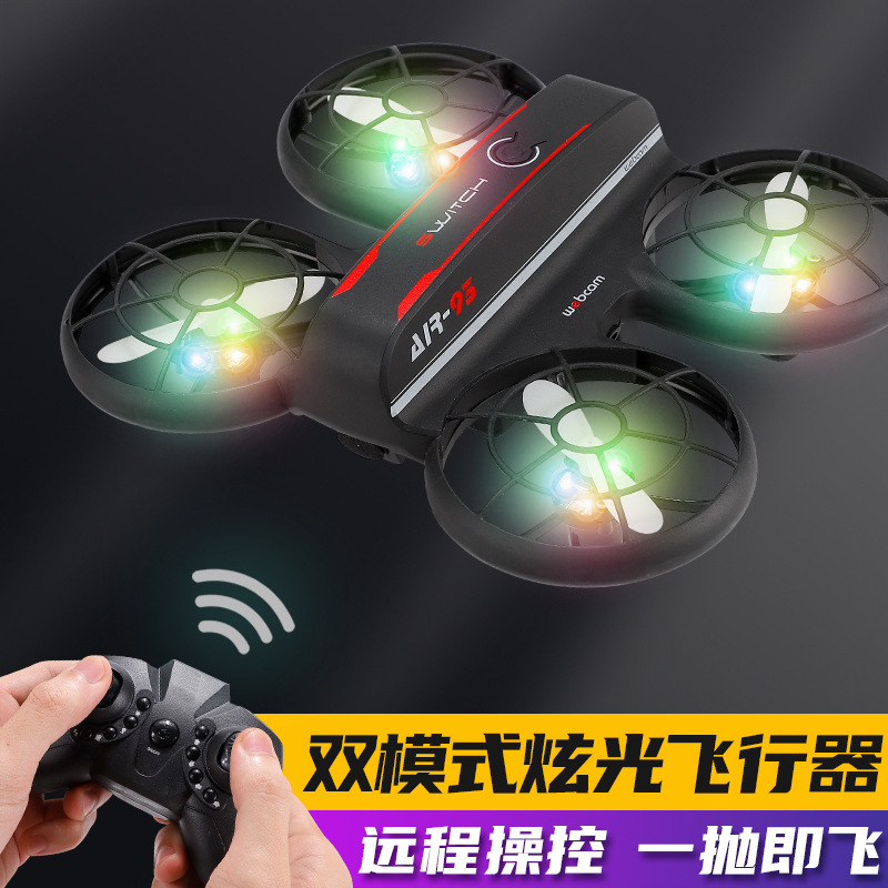 Cross border New products remote control Aerocraft Mini lighting Handle Induction Avoidance UAV children Toys