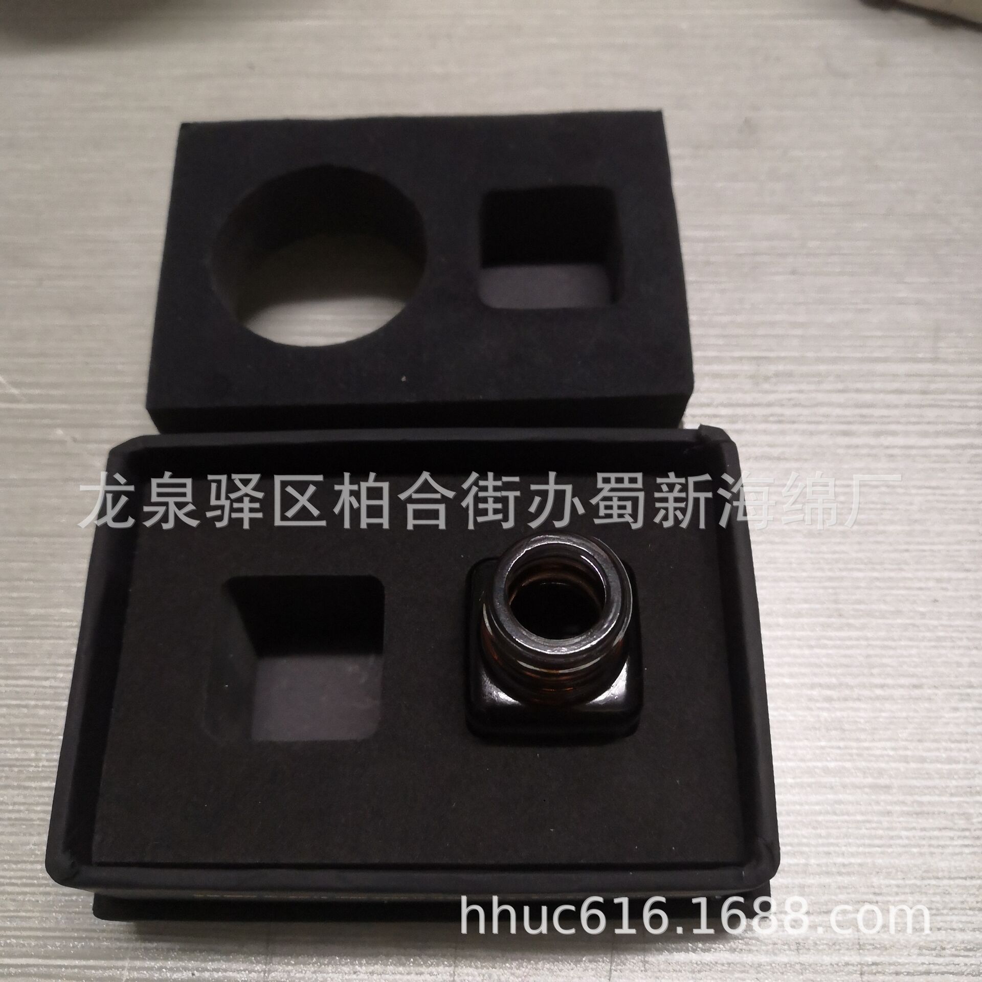 精油瓶内衬eva包装泡沫/精华液内托eva泡棉/黑色eva表绒成型泡沫