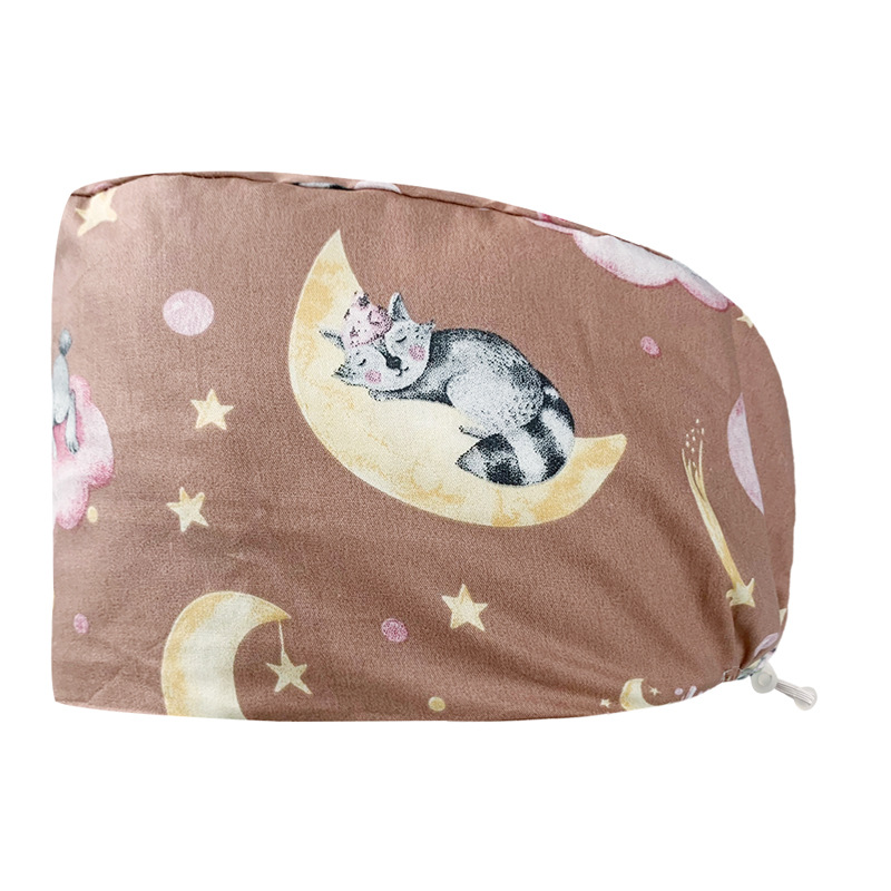 Tapa quirúrgica tapa de la enfermera femenina tapa redonda de algodón puro sala de operaciones tapa especial médico tapa de trabajo puntera transpirable hombres y mujeres