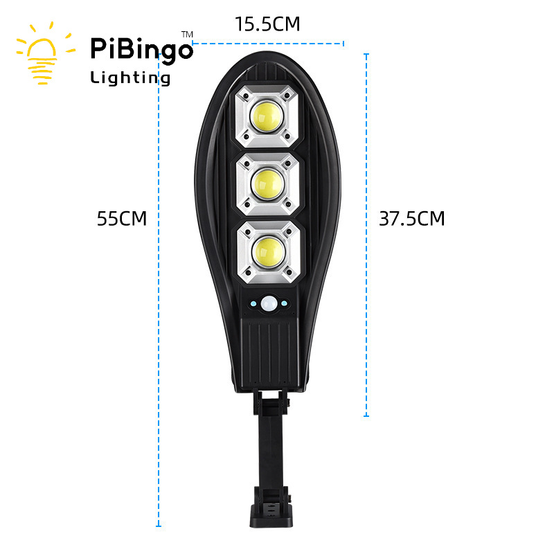 Nuevo control remoto lámpara de jardín solar al aire libre inducción del cuerpo humano LED lámpara de calle 90 núcleo COB lámpara de calle de inducción