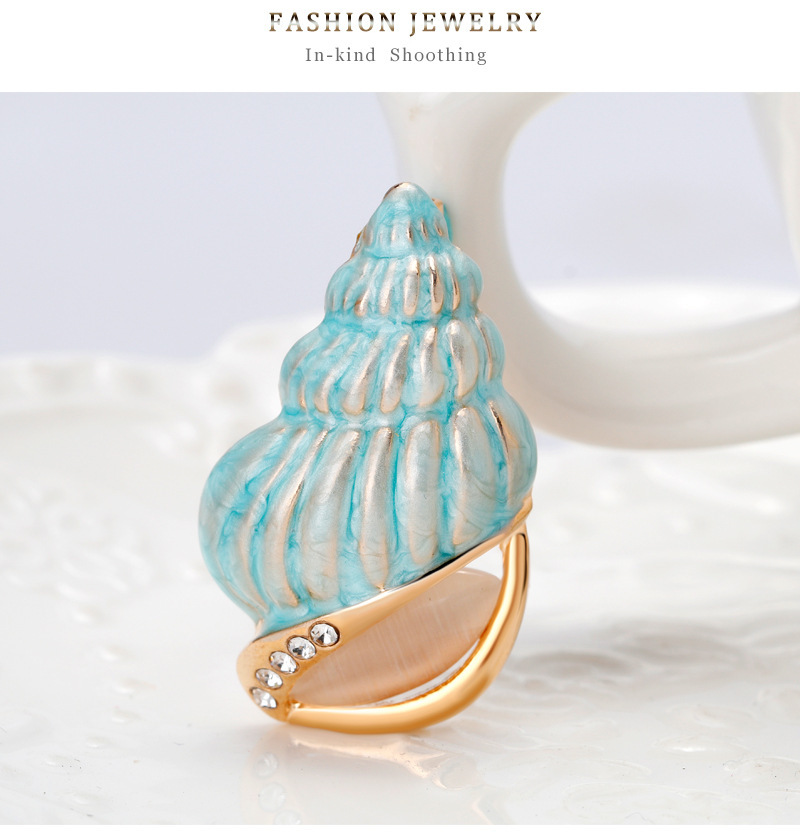 Travel, Beach Occasion Marine Style Simple Style Pin Conch Alloy Enamel Unisex Brooches