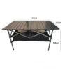 [with net bag] Black long table 120*55*62 spray + storage bag