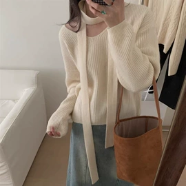 女式针织衫;毛衣;时尚休闲套装