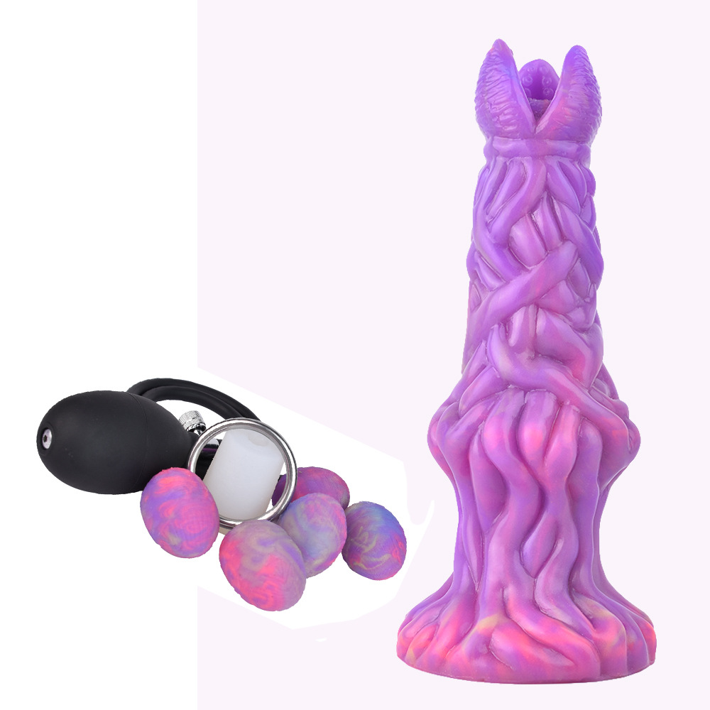 Colorido luminoso en forma de dispositivo de puesta de huevos vagina femenina incubación huevo puesta de silicona luminoso backroom plug masturbación juguetes sexuales