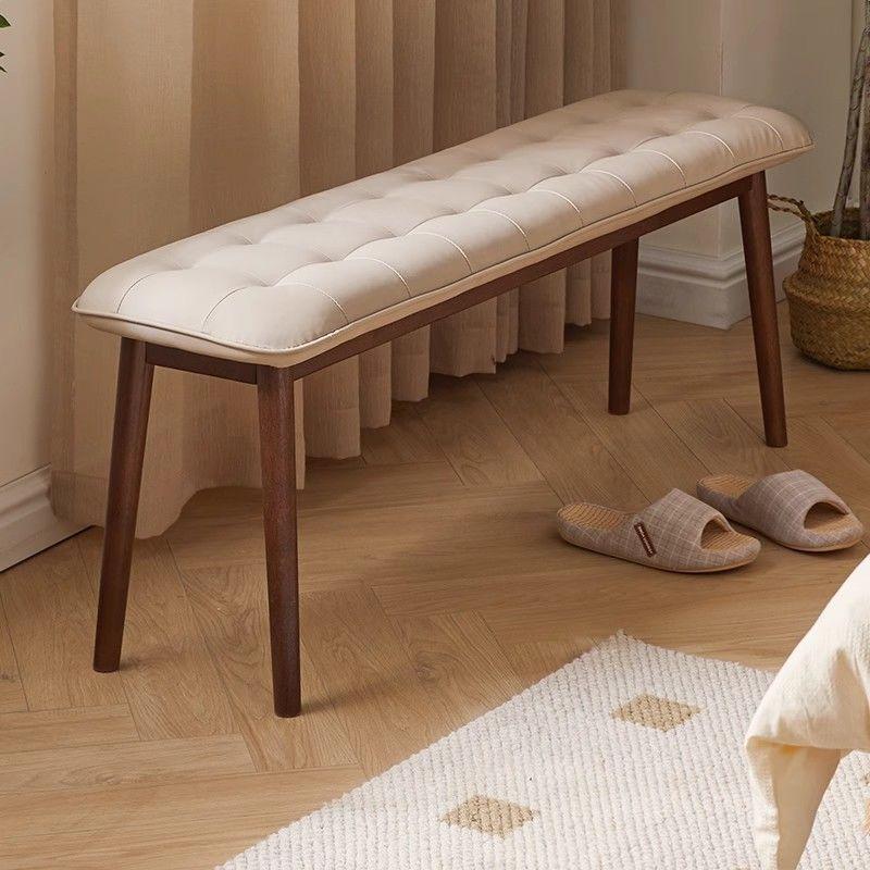 Home-use bed end bench, solid wood upholstered long bench, entryway shoe changing bench, bedside bench, dining table bench, shoe bench, wooden bench