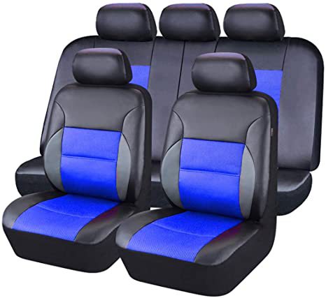 Foreign trade cross-border PU leather Foreign Trade car artificial leather 5-seater car universal arc sandwich stitching leather seat cover