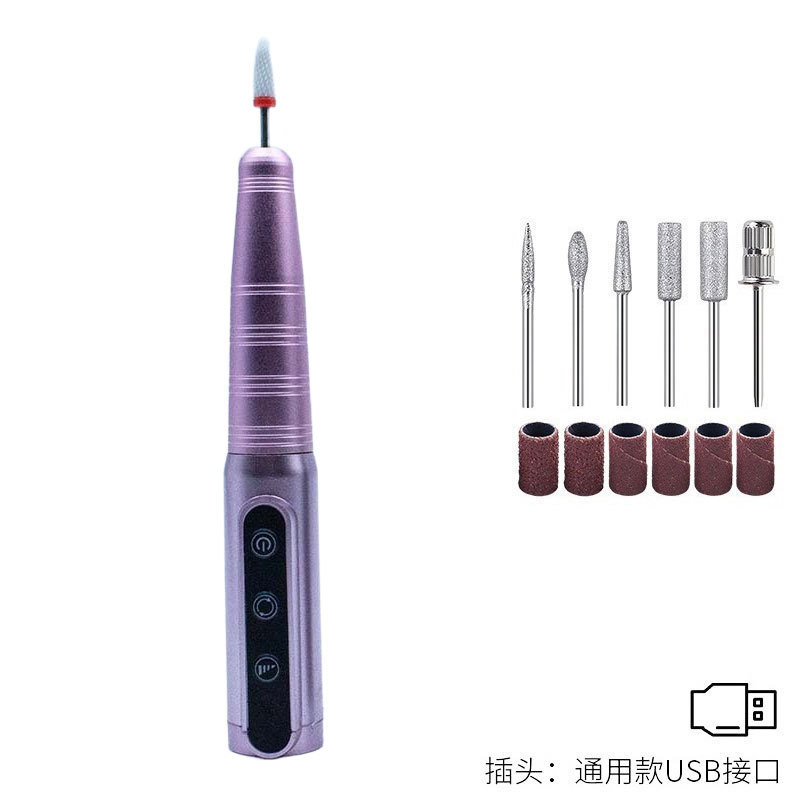 Ampuñador de uñas portátil mini ampuñador de uñas 12000RPM pulido ampuñador de uñas extra larga duración ampuñador de uñas