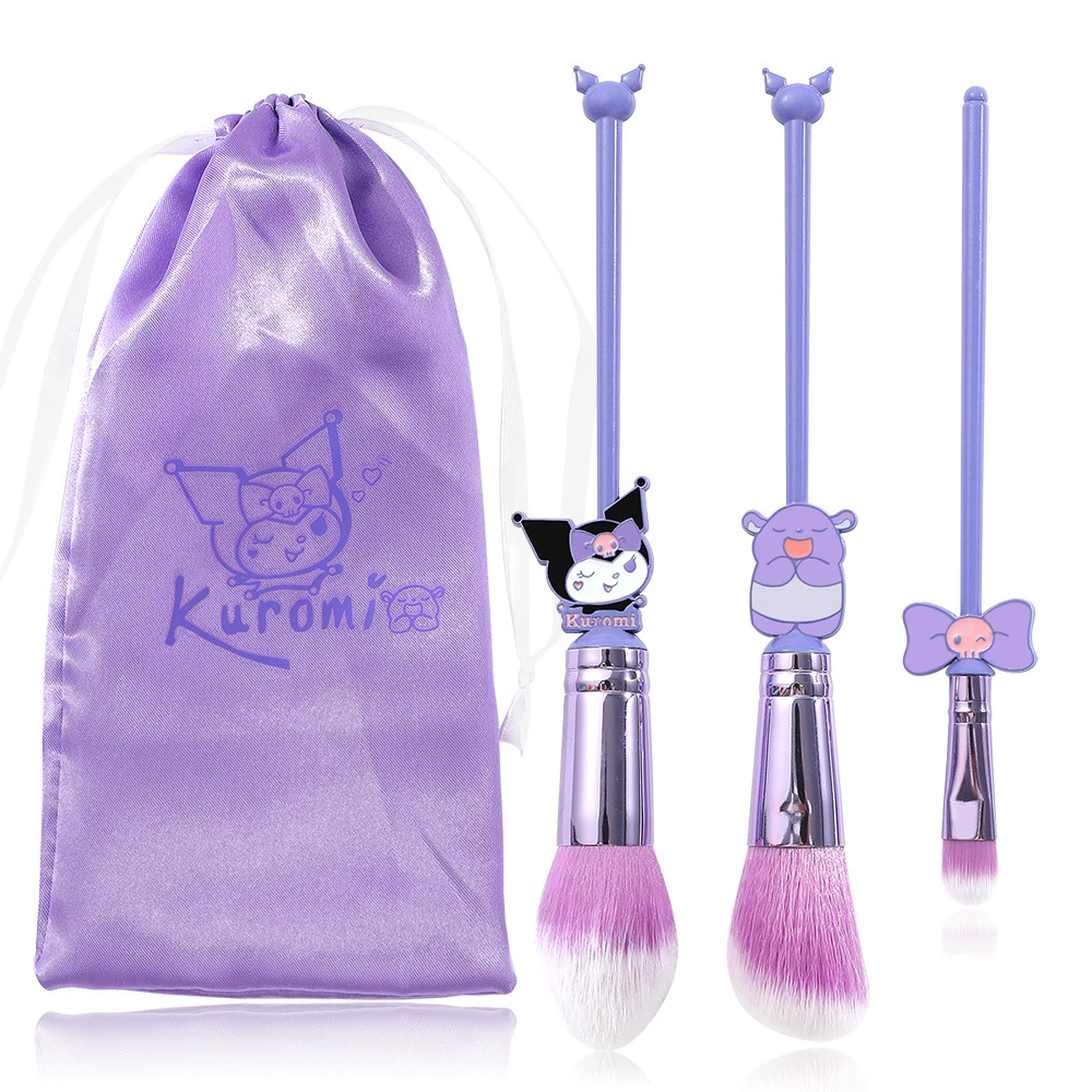 Makeup Brush Set, Hello Kitty–Style Cute Cartoon Eye Brushes, 11-piece with Cosmetic Bag Option