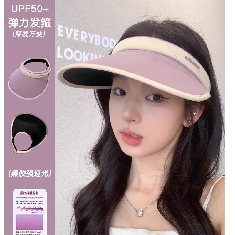 女性用日焼け止め帽子、紫外線防止夏用ヘッドバンドサンハット、クールな空のトップ2025新しい白い日よけ帽子|undefined