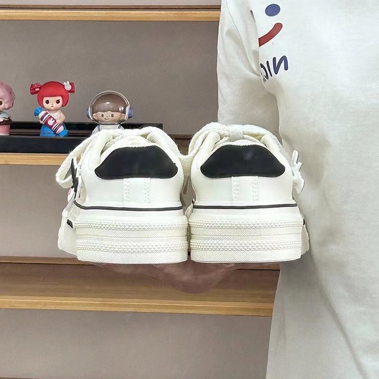 2024 Nuove scarpe bianche crema primaverili e autunnali per donne e cani, scarpe di tela colorate traspiranti versatili, scarpe casual alla moda per biscotti_voghion.com