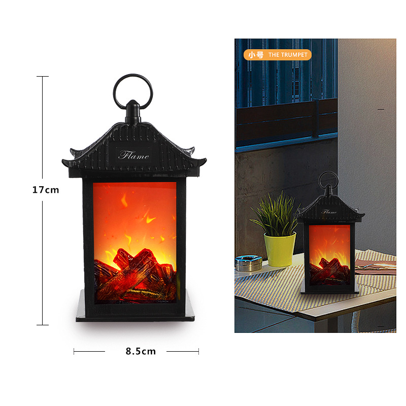 Amazonas Nueva simulación de fuego de carbono llama lámpara LED retro moda artesanía chimenea viento lámpara creativa decoración Decoración