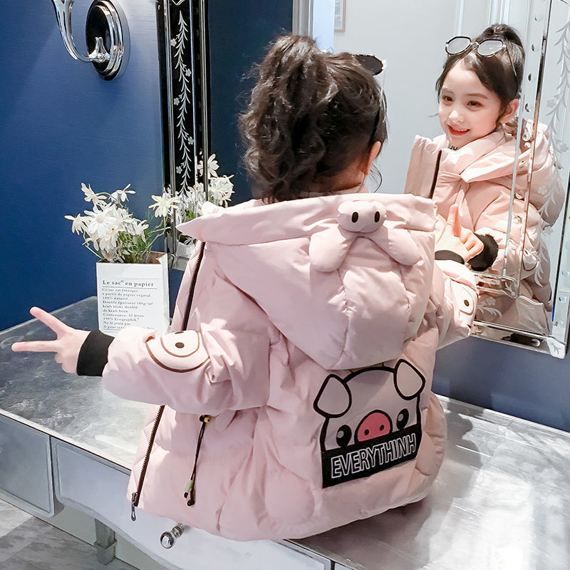 女童羽絨棉服2024新款洋兒童冬裝棉襖中大童女孩保暖加厚棉衣外套