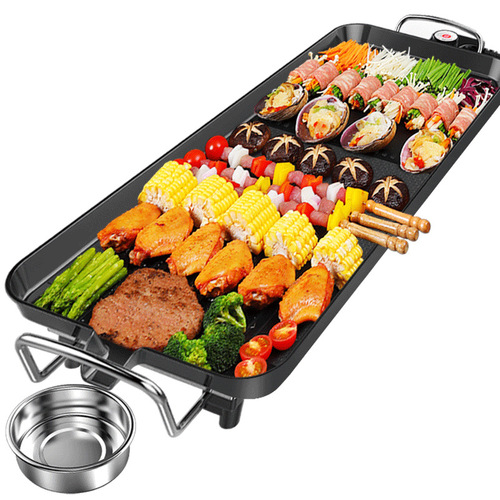 BBQ grill household barbecue plate electric grill plate teppanyaki plate smokeless electric grill small barbecue grill barbecue machine