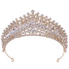 H1378 European and American Crystal Bride Crown Atmospheric Luxury Diamond Selection Beauty Crown Hoop Performance