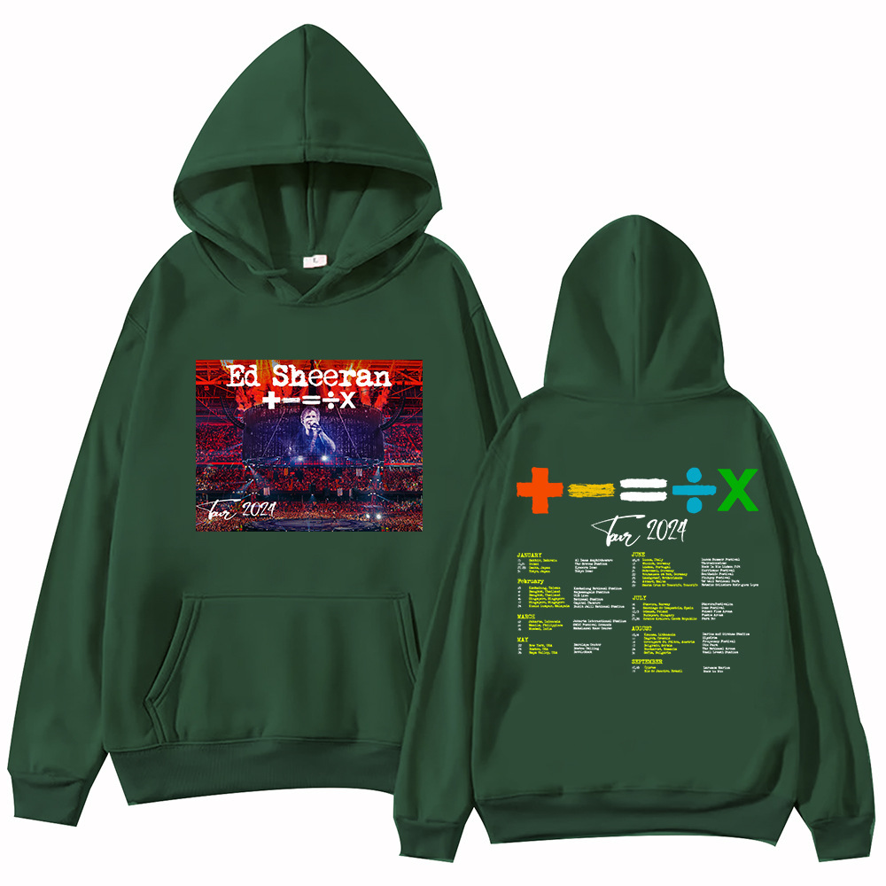 Ed Sheeran Tour 2024 sudadera conmemorativa Harajuku sudadera regalo para los fanáticos