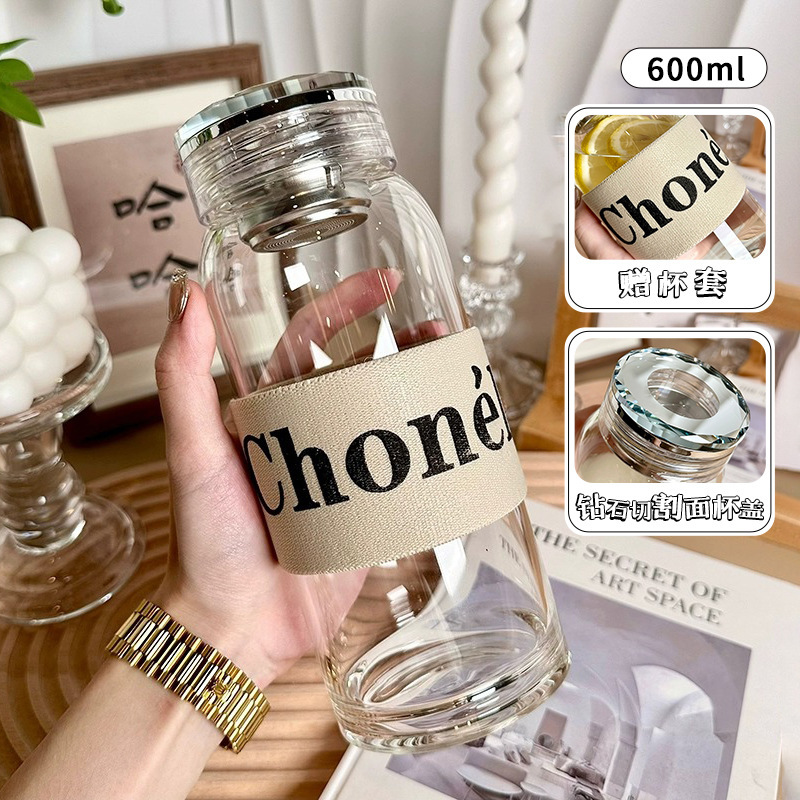 600ML 다이아몬드 뚜껑 [무료 흰색 단열 컵 커버 + 내열 및 방폭]