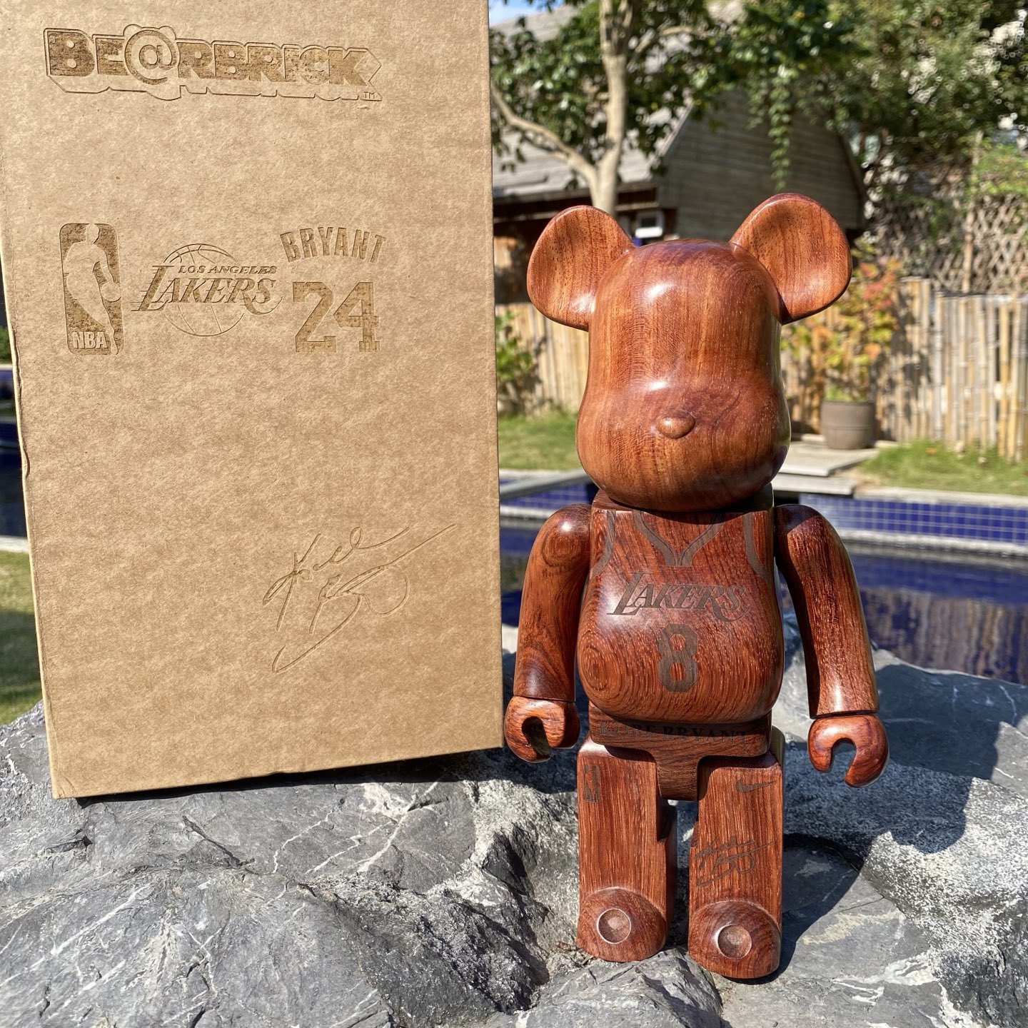 bearbrick400%暴力熊潮玩积木熊摆件客厅公仔手办玩偶28cm实木