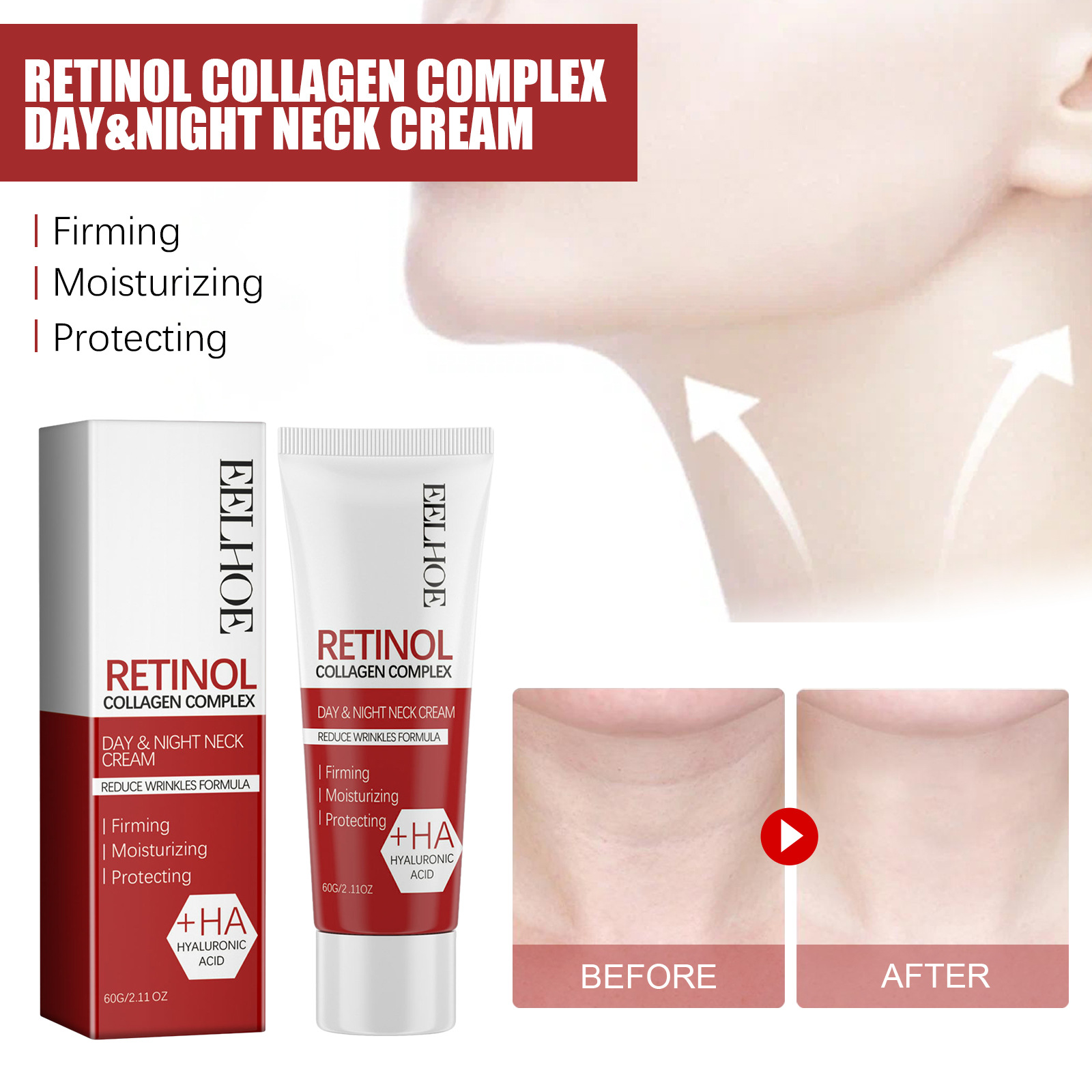 Retinol Collagen Complex Neck Cream For Lifting And Firming Skin_voghion.com