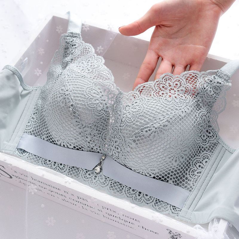 [No Empty Cup] Medium and Thin Bra No Steel Ring Small Chest Flat Chest Underwear Women's Sexy Gather Breathable Bra Wholesale