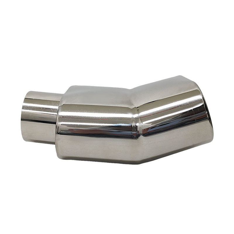 Cross-Border Best-Selling Tail Throat Square Flat Mouth Square Tail Throat Stainless Steel Universal Muffler Modified Welded Exhaust Pipe