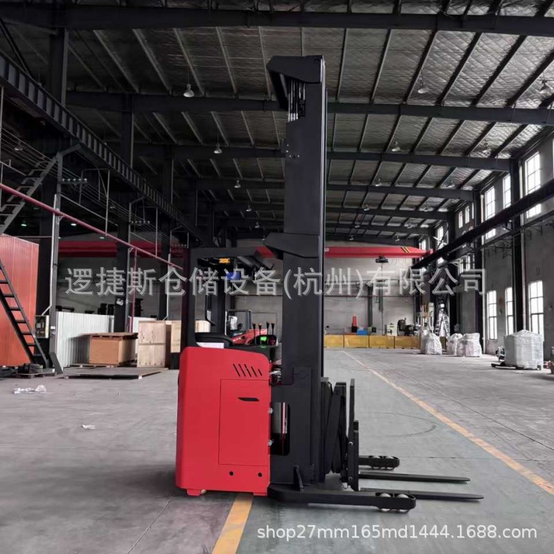 双伸位前移叉车1.6吨剪刀叉窄通道高位堆垛车伸缩型货叉堆高车