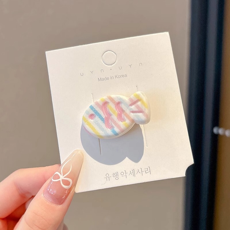 彩色小鱼发夹可爱少女心刘海夹小号碎发夹子发卡边夹前额发饰头饰|undefined