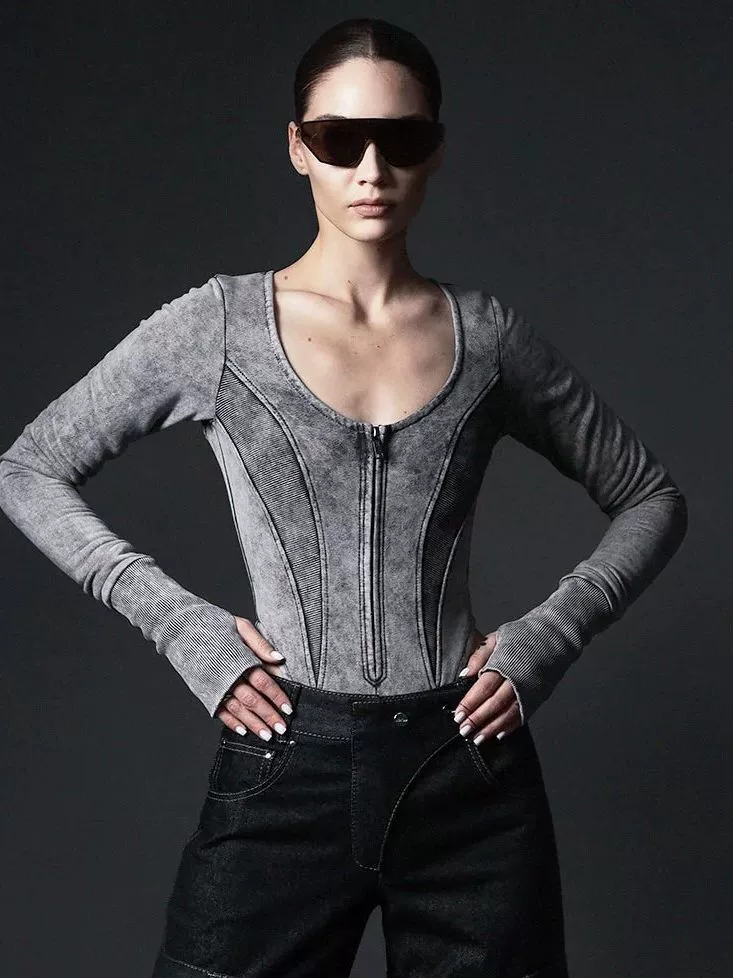Стирка и distressed комбинезон американская горячая девчонка топы женские облегающие внутри и с zипом снаружи спайлинг женские облегающие