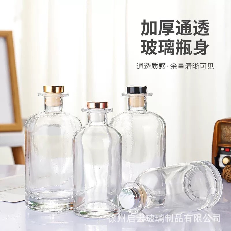 Factory Wholesale Glass Wine Bottles, Glass Bottles, Empty Bottles, Complete Set for Homemade Brewing, 0.1kg Bottle Set for Fruit Wine, Special for Beverages