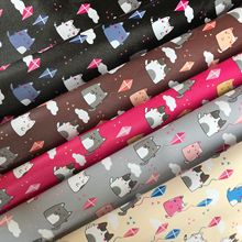 新款转印革印花革卡通风筝猫咪白云挡风被箱包鞋材沙发人造