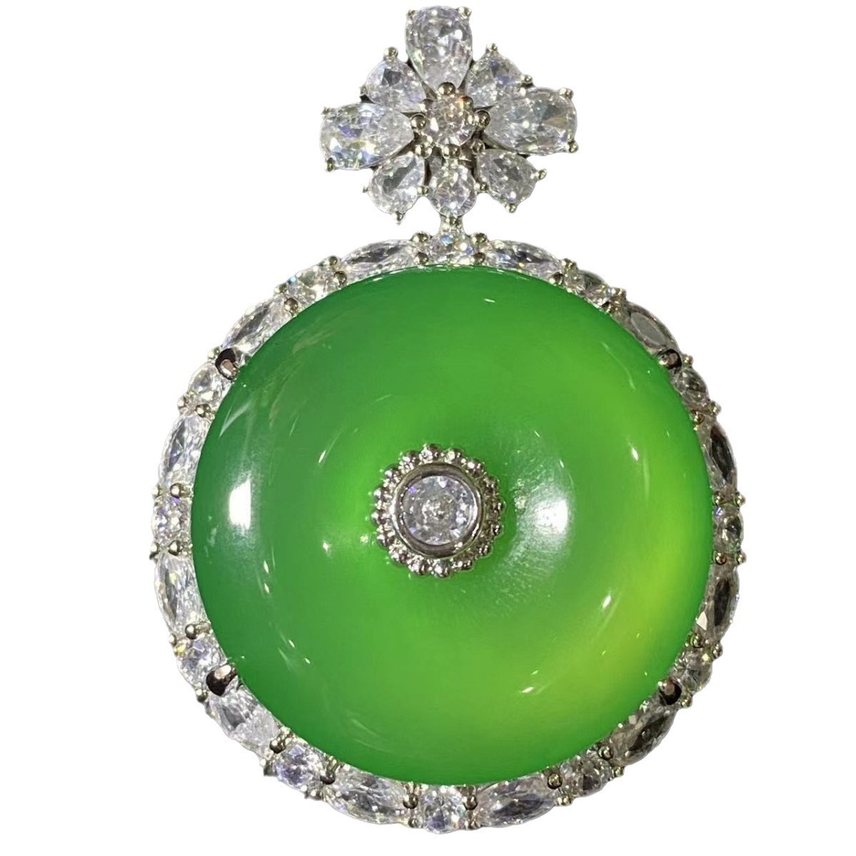 Stone inlay jade