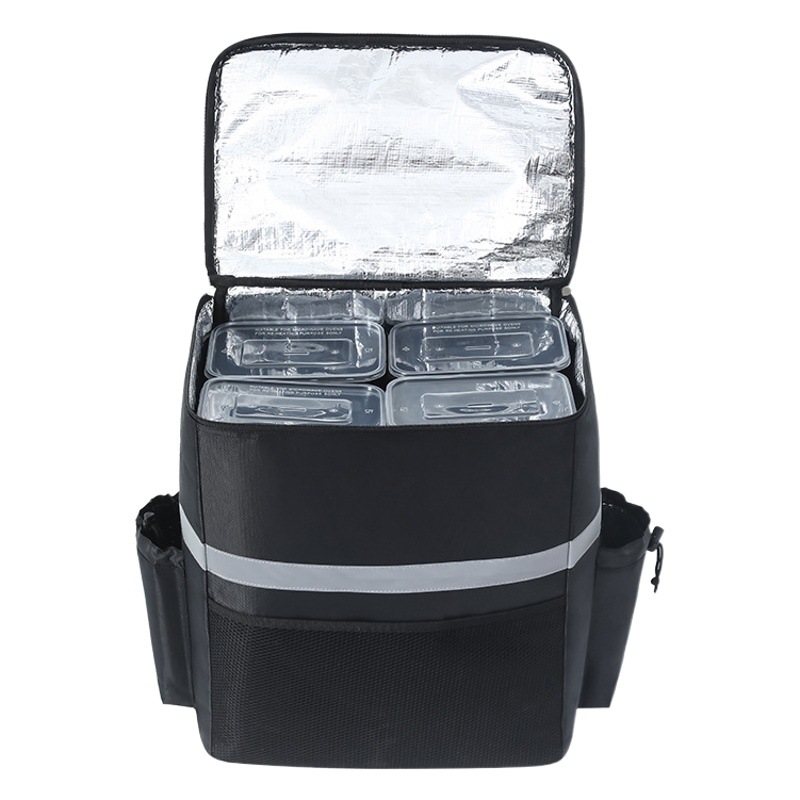 Caja de cabeza plana para llevar Caja de aislamiento para llevar Meituan jinete pierna corriendo mochila caja de entrega de comida caja de almuerzo hambriento bolsa