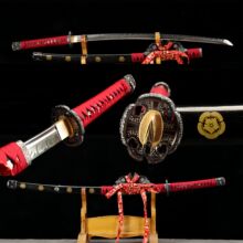 外贸手工一体日本太刀T10皆烧刃长刀居合道刀剑冷兵器Tachi未开刃