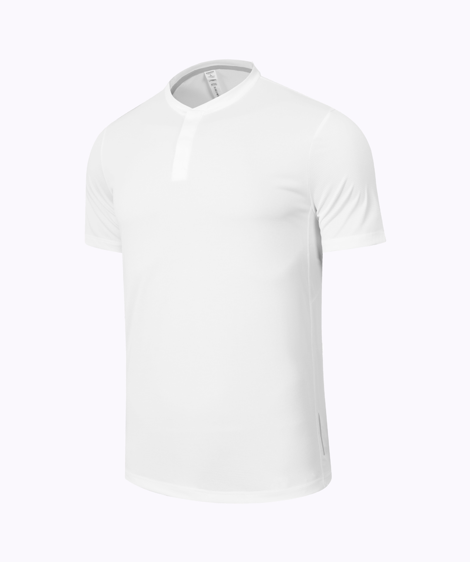Primavera y verano nuevos productos deportivos secos rápidos camisetas masculinas sueltas de cuello Henry de manga corta ropa de entrenamiento físico ropa de tenis transfronteriza