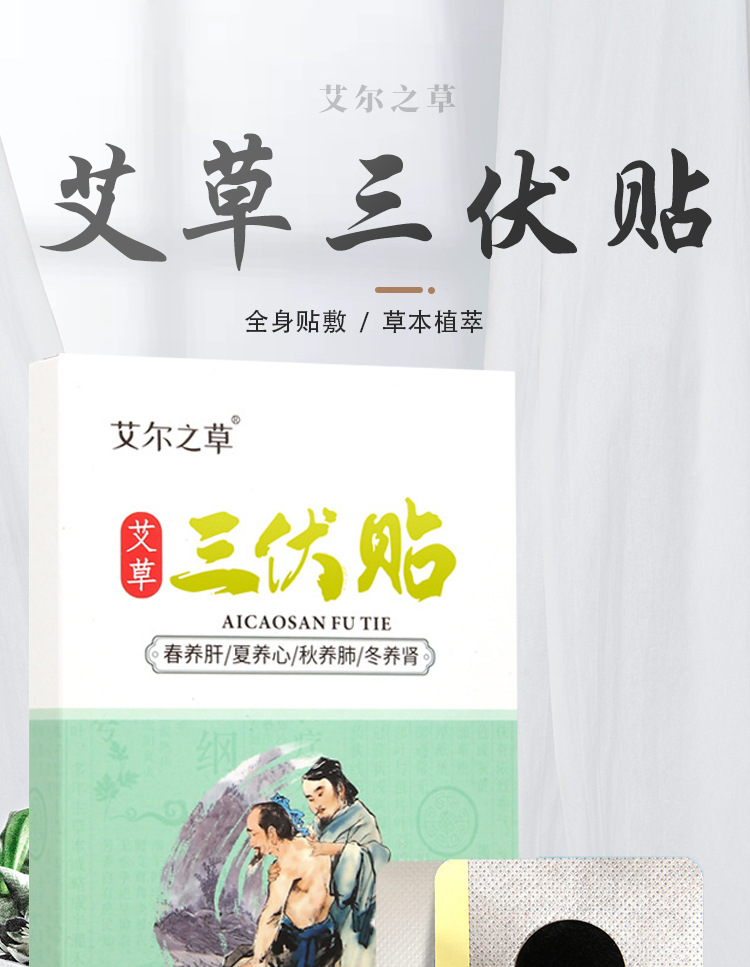 Moxa Acupoint Patches for Sanfu Summer and Sanjiu Winter Seasonal Use 30 Patches overview