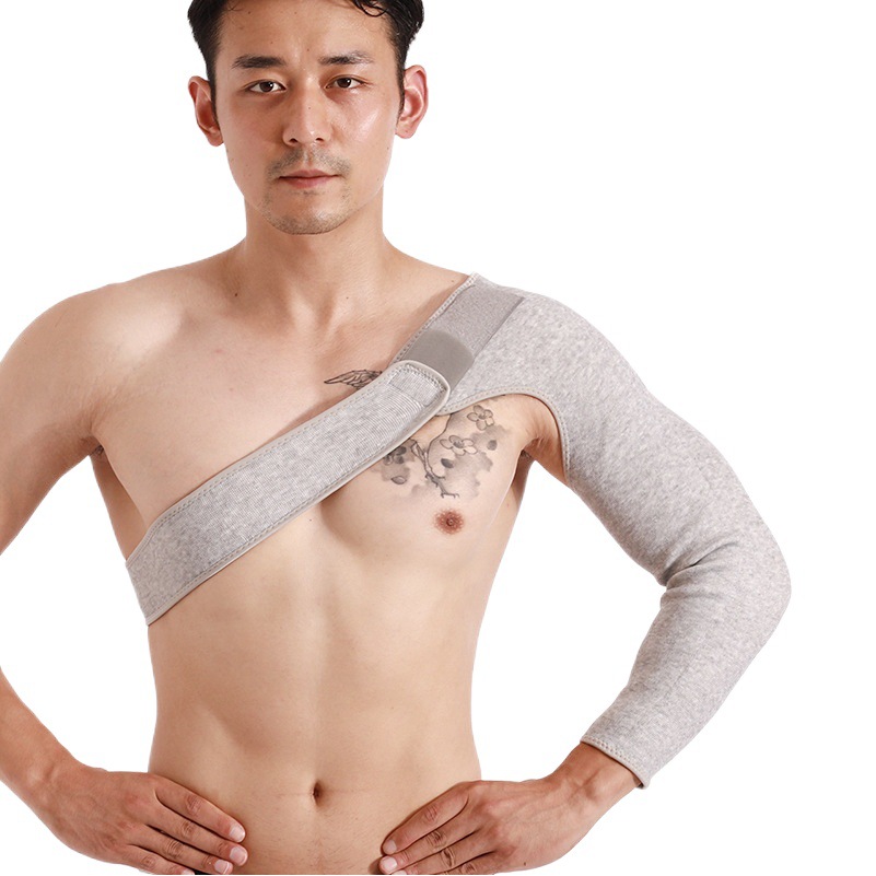 Sports Shoulder Protector Men's and Women's Long Sleeve Adjustable Cotton Sweat Absorbing Shoulder Pressure Protector Arm Protector Elbow Protector Shoulder Injury Protector