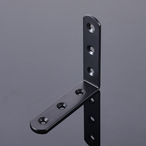 Wholesale thickened cold-rolled steel powder-coated black L-shaped triangular layer plate support stand separator 90-degree right-angle iron angle code