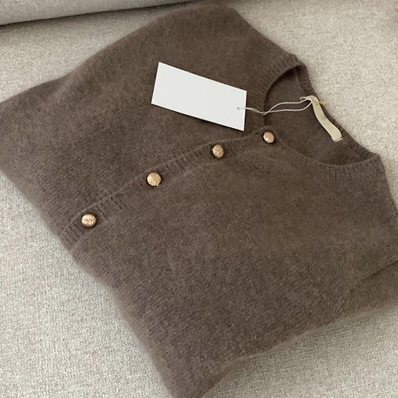 Japanese retro knitted demi-season cardigan