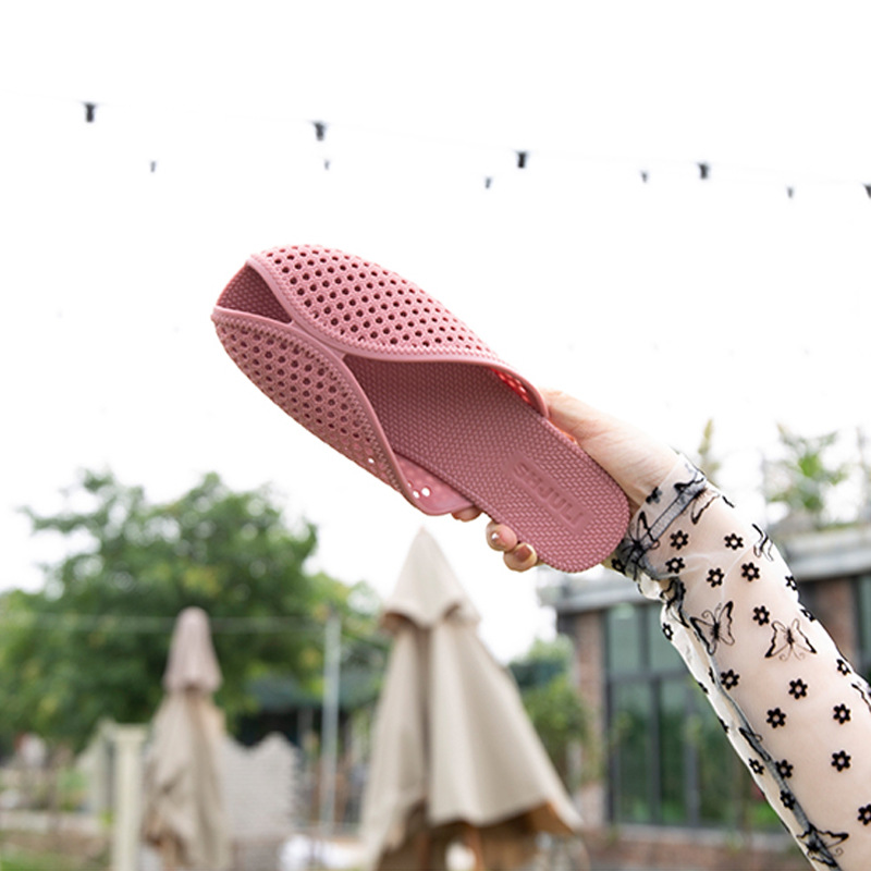 [Generación] zapatillas de verano para mujer en línea Celebrity INS medio cerrado boca de pescado interior y exterior perezoso antideslizante sandalias de fondo suave para el desgaste exterior