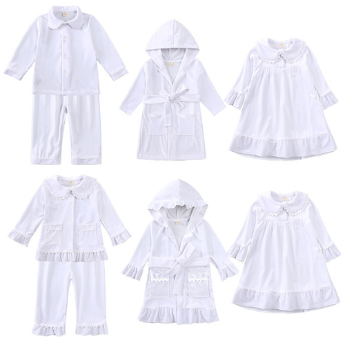 New children's bathrobe gold velvet home clothes for boys and girls autumn and winter children's nightgown wholesale agent