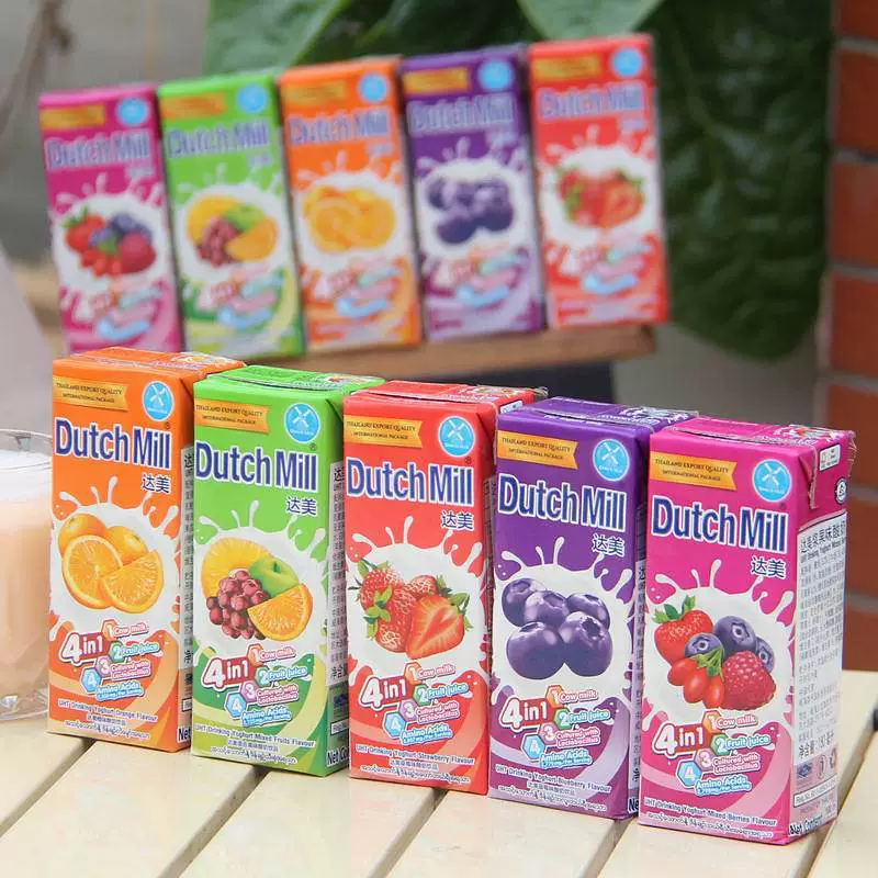 Тайланд импортировал голландский йогурт Mill Delta, напиток для завтрака, фруктовый йогурт, детский напиток, 180 мл